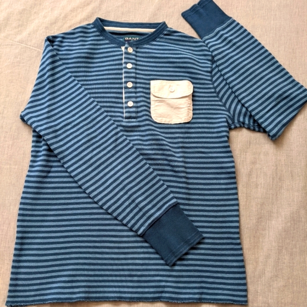 Gant by Michael Bastian waffle-knit henley